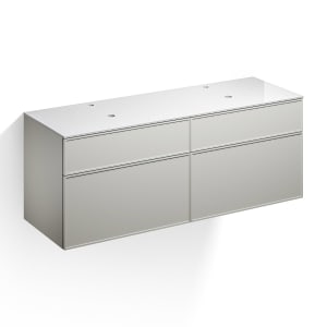 Alape Arkta Möbelmodul mit Trägerplatte 160 cm, Beckenposition links und rechts