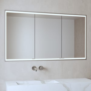 ALLUVION Pluto Spiegelschrank 120 cm, Unterputz, 3-türig