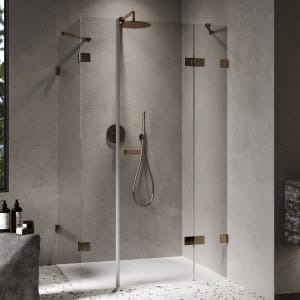 ALLUVION Imperium Schwingtür mit festem Segment, Nebenteil und Seitenwand 90-120 x 120-200 cm