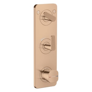 AXOR Citterio C Unterputz Thermostatmodul 380/120 mit Platte, für 2 Funktionen - Cubic cut