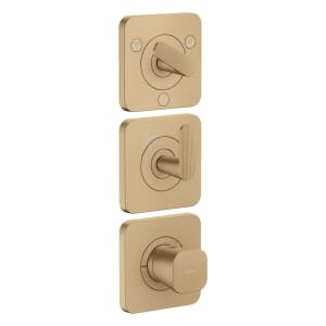 AXOR Citterio C Unterputz Thermostatmodul 380/120 mit Rosetten, für 3 Funktionen - Cubic cut