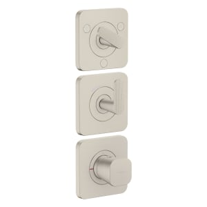 AXOR Citterio C Unterputz Thermostatmodul 380/120 mit Rosetten, für 3 Funktionen - Cubic cut