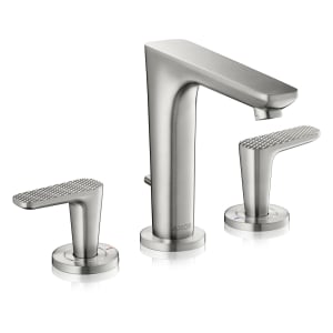 AXOR Citterio C 3-Loch Waschtischarmatur 125 mit Zugstangen-Ablaufgarnitur