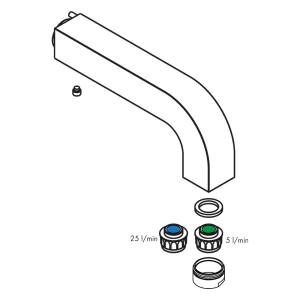 AXOR Ersatzauslauf für Citterio Wandarmatur