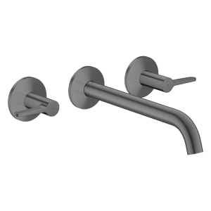 AXOR One 3-Loch Waschtischarmatur UP für Wandmontage mit Hebelgriffen und Auslauf 22 cm