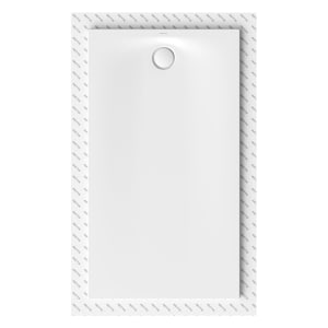 Bette Ultra Space Duschwanne 160 × 90 × 2,5 cm mit BetteAntirutsch Pro und Seal+ Abdichtung