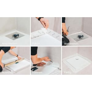 Bette Ultra Space Duschwanne 100 × 80 × 1,5 cm mit BetteAntirutsch Sense und Seal+ Abdichtung