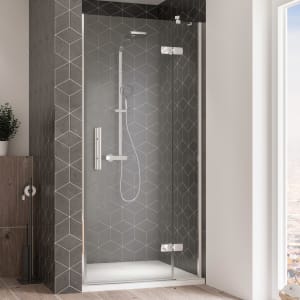 Breuer Avanta Drehtür mit Festteil für Nische, teigerahmt, Anschlag rechts,  90 x 200 cm