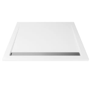 Breuer Duschwanne Classic Line extra flach mit Ablaufrinne schmal 90 x 90 cm