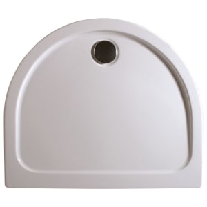 Breuer Classic Line extra flach HalbrundduschwanneTyp 0955, 90 x 110 cm, Radius 55 cm