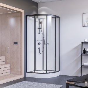 Breuer Komplettdusche BR 200, 90 x 90 cm, Radius 55 cm