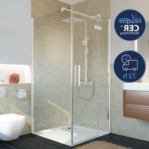 Breuer Avanta Pendeltür mit Festteil für Seitenwand 90 cm, Anschlag rechts