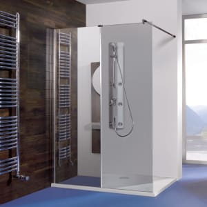 Breuer Entra Walk-In Seitenwand alleinstehend und senkrecht geteilt 160 x 200 cm, mit CER+ Beschichtung