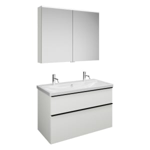 burgbad Eqio Möbelkombination inkl. Keramik-Waschtisch 103 cm, mit Griffleiste G0252