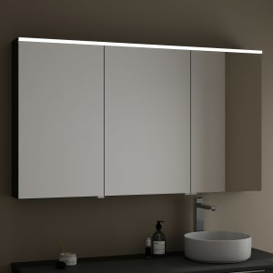 burgbad Eqio Spiegelschrank mit LED-Aufsatzleuchte 140 cm Rechts