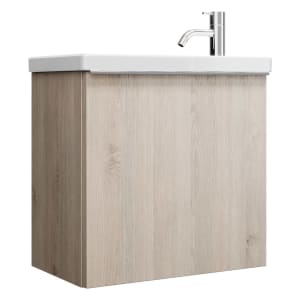 burgbad Eqio Waschtischkombination mit Keramik-Waschtisch, 53 cm, mit Griffleiste G0251