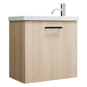 burgbad Eqio Waschtischkombination mit Keramik-Waschtisch, 53 cm, mit Stangengriff G0234