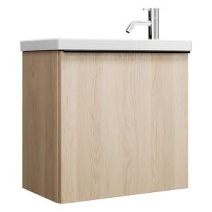 burgbad Eqio Waschtischkombination mit Keramik-Waschtisch, 53 cm, mit Griffleiste G0252