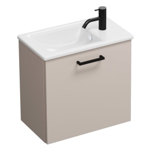 burgbad Eqio Waschtischkombination mit Keramik-Waschtisch Slim, 52 cm, mit Stangengriff G0234