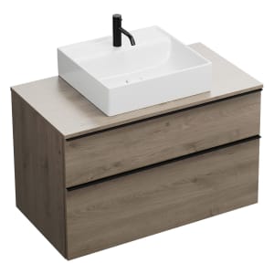burgbad Eqio Waschtischunterschrank mit Konsolenplatte 100 cm, mit Griff G0252