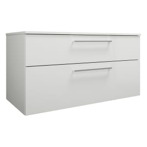 burgbad Eqio Waschtischunterschrank mit Konsolenplatte 120 cm, mit Stangengriff P95