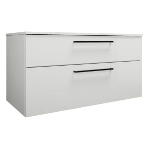 burgbad Eqio Waschtischunterschrank mit Konsolenplatte 120 cm, rechts, mit Stangengriff G0234