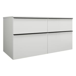 burgbad Eqio Waschtischunterschrank mit Konsolenplatte 120 cm, links, mit Griffleiste G0252