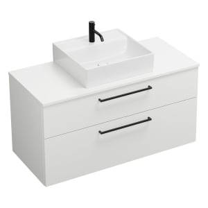 burgbad Eqio Waschtischunterschrank mit Konsolenplatte 120 cm, mit Stangengriff G0234