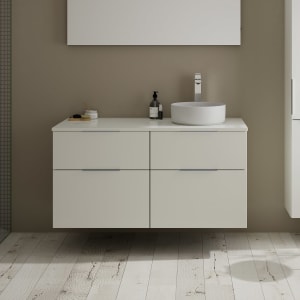 burgbad Eqio Waschtischunterschrank mit Konsolenplatte 120 cm, rechts, mit Griff G0146