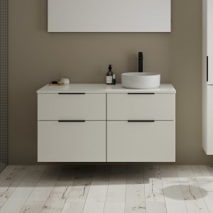 burgbad Eqio Waschtischunterschrank mit Konsolenplatte 120 cm, rechts, mit Griff G0200