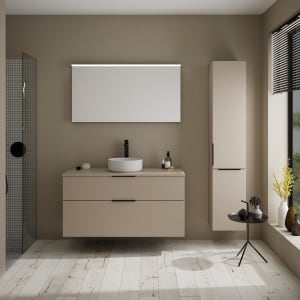 burgbad Eqio Waschtischunterschrank mit Konsolenplatte 120 cm, mit Griff G0200