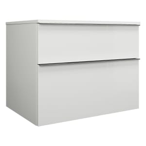 burgbad Eqio Waschtischunterschrank mit Konsolenplatte 80 cm, mit Griffleiste G0251