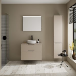 burgbad Eqio Waschtischunterschrank mit Konsolenplatte 80 cm, mit Griff G0200