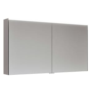 burgbad Fiumo 2.0 Spiegelschrank 120,6 cm mit LED-Aufsatzleuchte, 2 Spiegeltüren