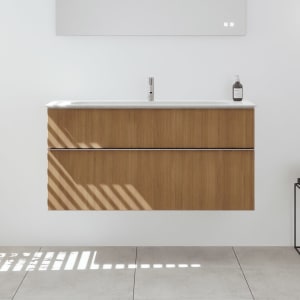 burgbad Fiumo 2.0 Mineralguss-Waschtisch mit Waschtischunterschrank 122 cm, mit Griff G0146