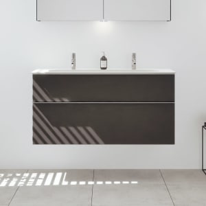 burgbad Fiumo 2.0 Mineralguss-Waschtisch mit Waschtischunterschrank 122 cm, mit Griff G0146