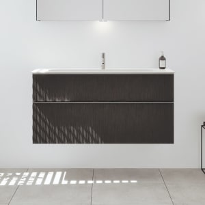 burgbad Fiumo 2.0 Mineralguss-Waschtisch mit Waschtischunterschrank 122 cm, mit Griff G0146