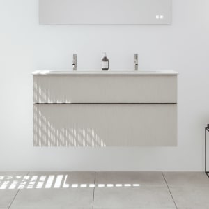 burgbad Fiumo 2.0 Mineralguss-Waschtisch mit Waschtischunterschrank 122 cm, mit Griff G0146