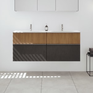 burgbad Fiumo 2.0 Mineralguss-Waschtisch mit Waschtischunterschrank 142 cm, mit Griff G0146