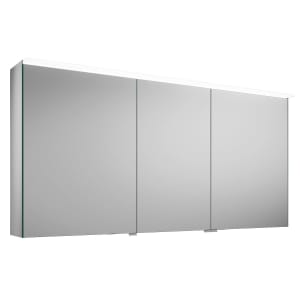 burgbad Fiumo Spiegelschrank mit LED-Aufsatzleuchte 140,6 x 20 x 67 cm, 3 Spiegeltüren