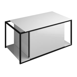 burgbad Junit Waschtischunterschrank 90 x 39,5 cm, für Aufsatzwaschtische, OHNE Ausschnitt, Version links