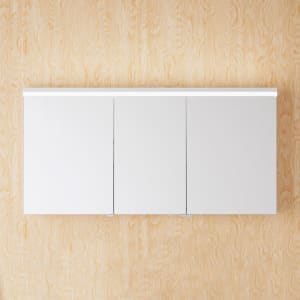 burgbad Lin20 Spiegelschrank mit LED-Beleuchtung, 140 cm, 3 Spiegeltüren, links