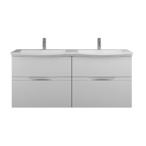 burgbad Orell Mineralguss-Waschtisch mit Waschtischunterschrank 143 x 50 cm