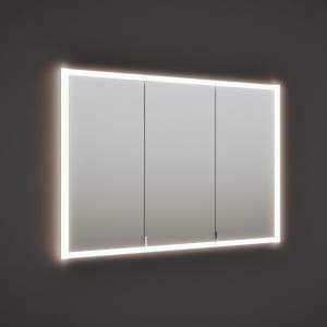 burgbad rl20 Spiegelschrank 121 cm, mit Klarglas Lichtrahmen für Wandeinbau