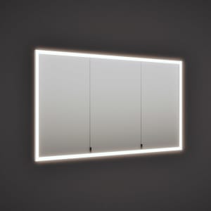 burgbad rl20 Spiegelschrank 142 cm, mit Lichtrahmen für Wandeinbau