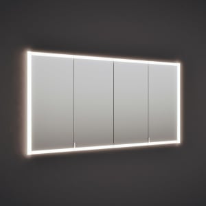 burgbad rl20 Spiegelschrank 161 cm, mit Klarglas Lichtrahmen für Wandeinbau