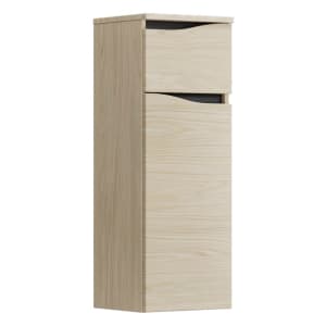 burgbad Sinea 3.0 Halbhoher Schrank 35 x 34 x 96 cm, 1 Schublade, 1 Tür, Anschlag links, mit Griffleiste G0292