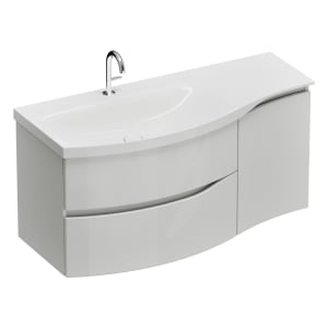 burgbad Sinea 3.0 Mineralguss-Waschtisch mit Unterschrank, 122 cm, mit Griffleiste G0167