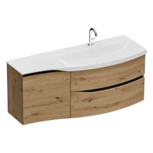 burgbad Sinea 3.0 Mineralguss-Waschtisch mit Unterschrank, 142 cm, mit Griffleiste G0292