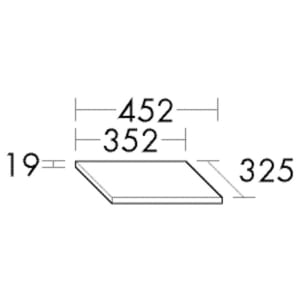 burgbad SYS30 Abdeckplatte 35,2 x 32,5 cm
